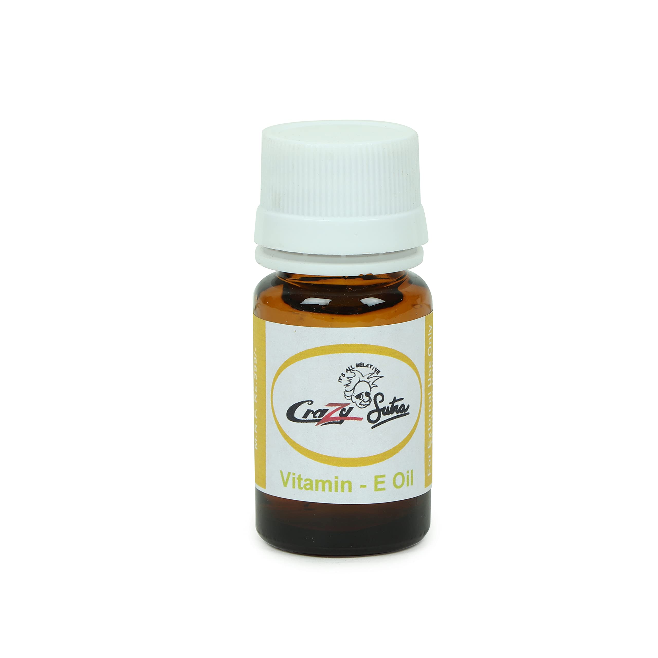 Crazy Sutra Vitamin E Oil (10ml) - Pure & Natural for Soap Making, Skin Care & DIY Beauty Projects | Perfect for Moisturizing, Anti-Aging & Handmade Cosmetics