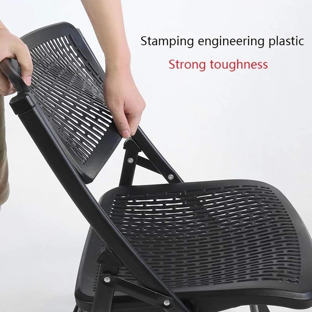 Foldable Office Chair with Steel Feet - Ergonomic Conference & Training Chair for Home & Office - Comfortable Computer Chair with Backrest - Perfect for Meetings, Workstations & Home Offices