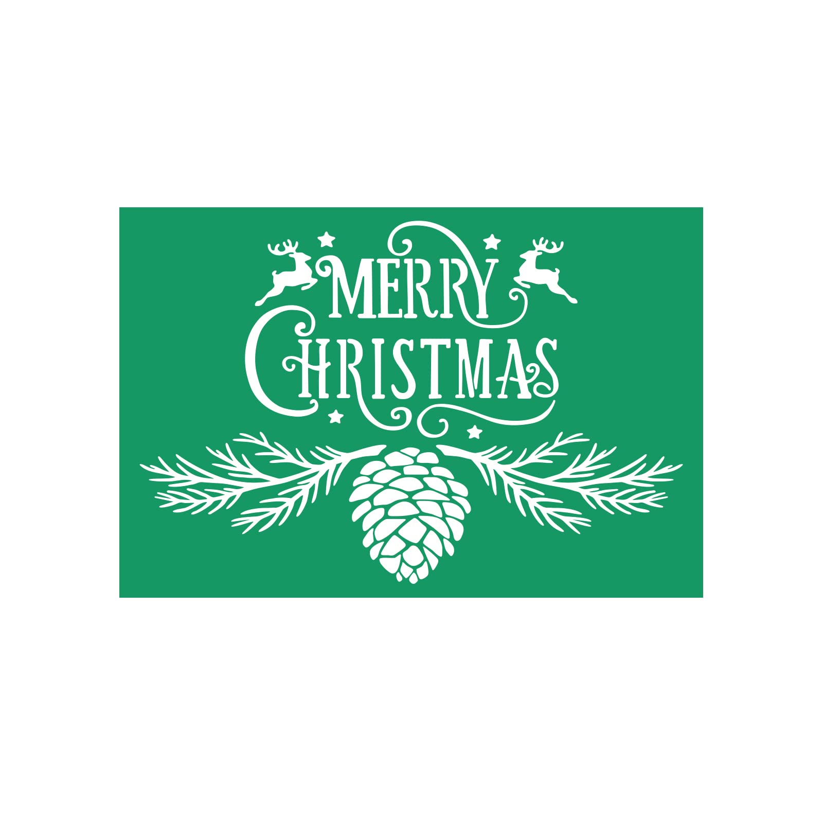 DGAGA Reusable Self-Adhesive Silk Screen Stencils - Merry Christmas Design for DIY Wood Signs, Fabric Painting & Home Decor | Perfect for Chalk Paste, Wall Art & Holiday Craft Projects