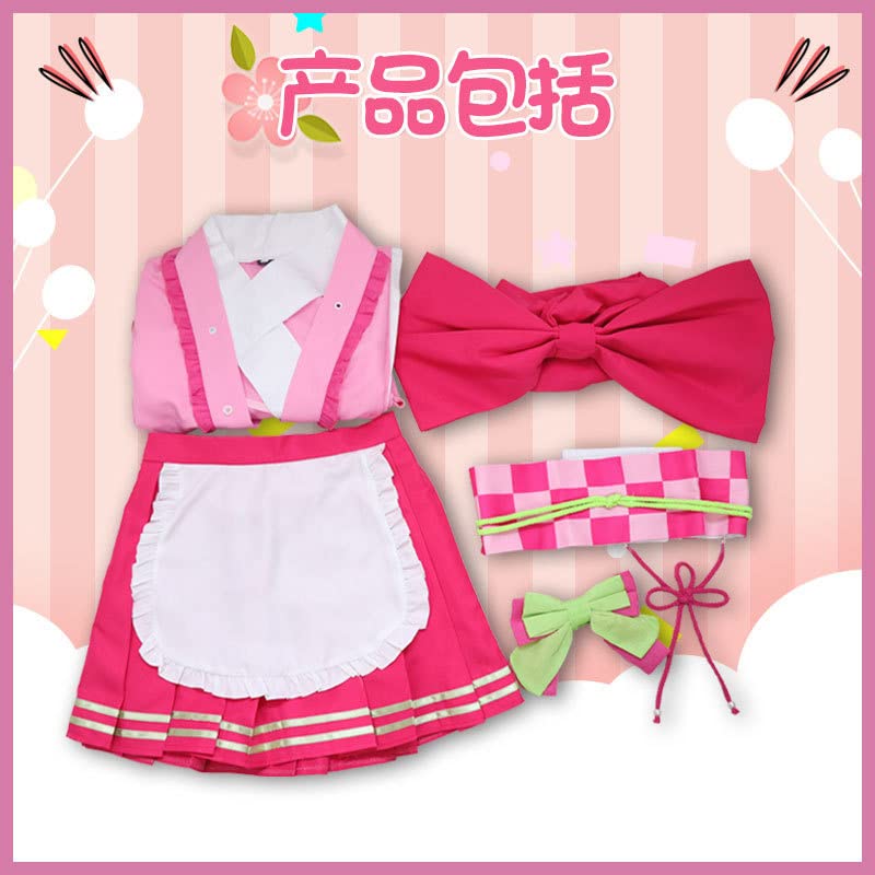 Anime Kimetsu No Yaiba Cosplay Costume - Lolita Maid Dress & Kimono Set for Women | Perfect for Halloween, Conventions & Themed Parties