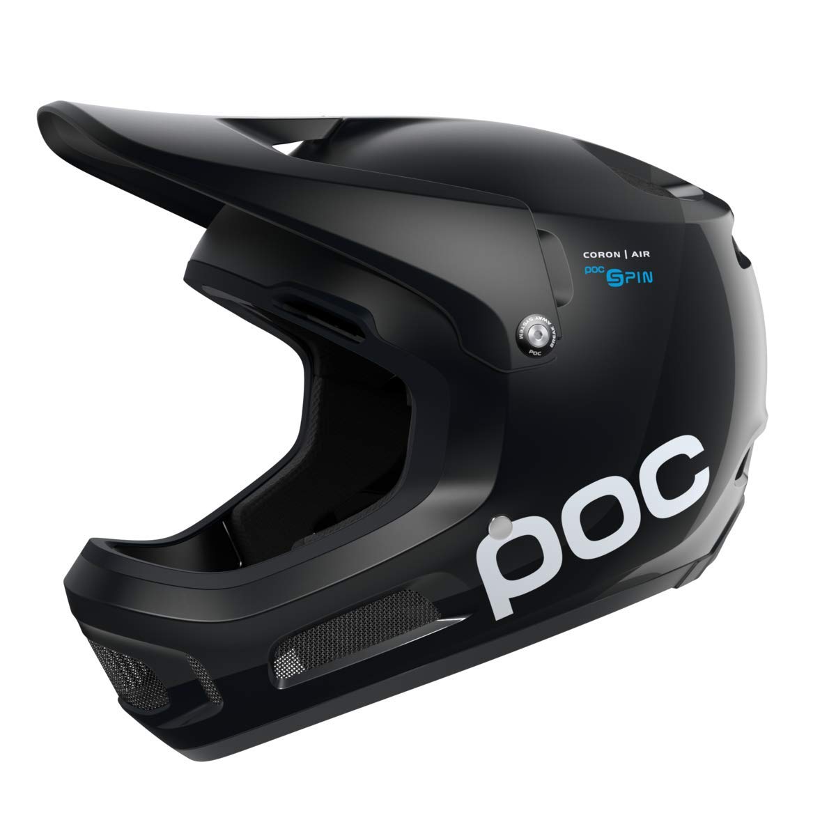 POC Coron Air Spin Downhill Mountain Bike Helmet - Lightweight & Ventilated for Extreme Trails - Uranium Black (XS-S) - Perfect for Enduro, Freeride & DH Racing