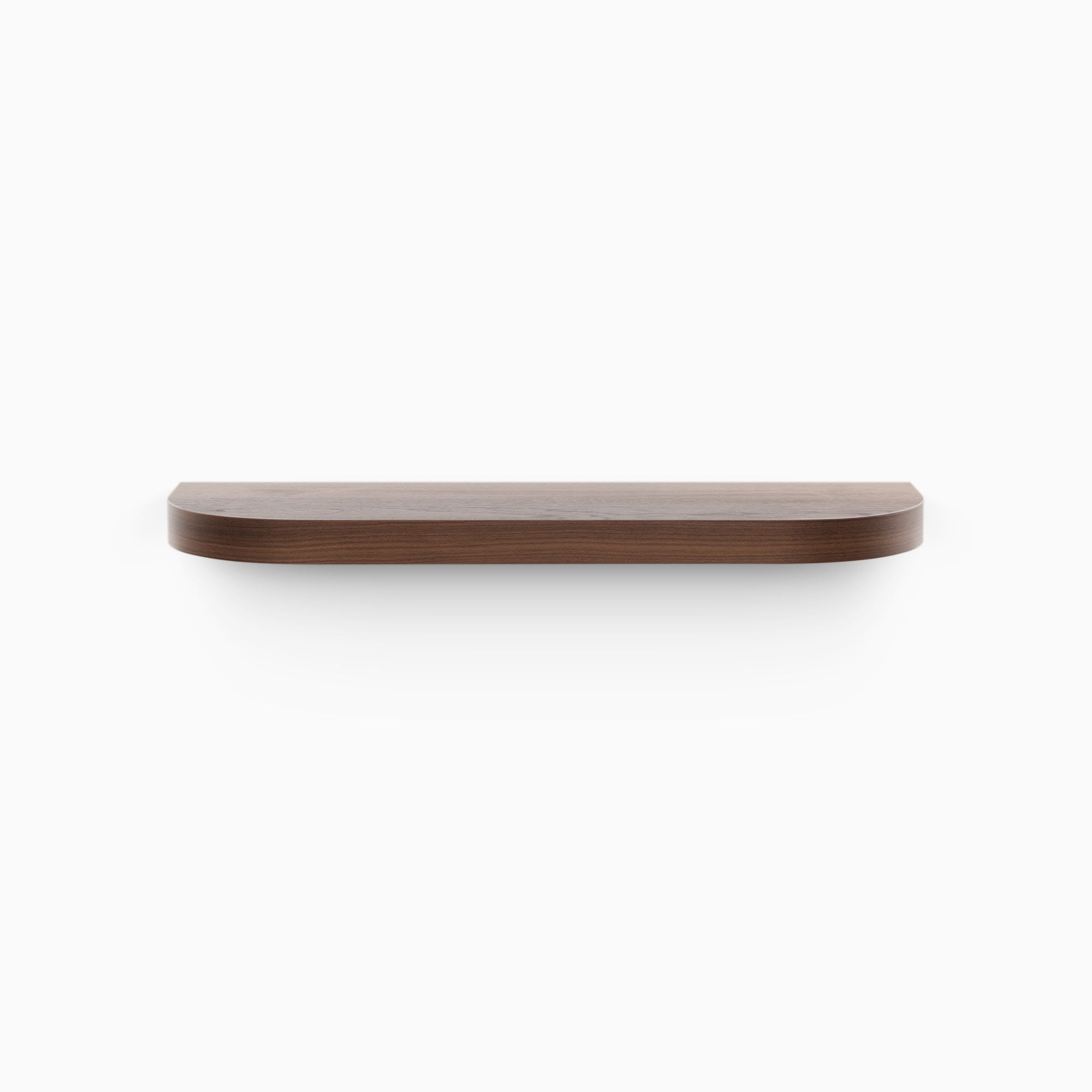 Aksel RADius Floating Shelf - Solid Walnut Wood, Wall Mounted, Modern & Minimalist Design - Perfect for Living Room, Bedroom, or Office Decor