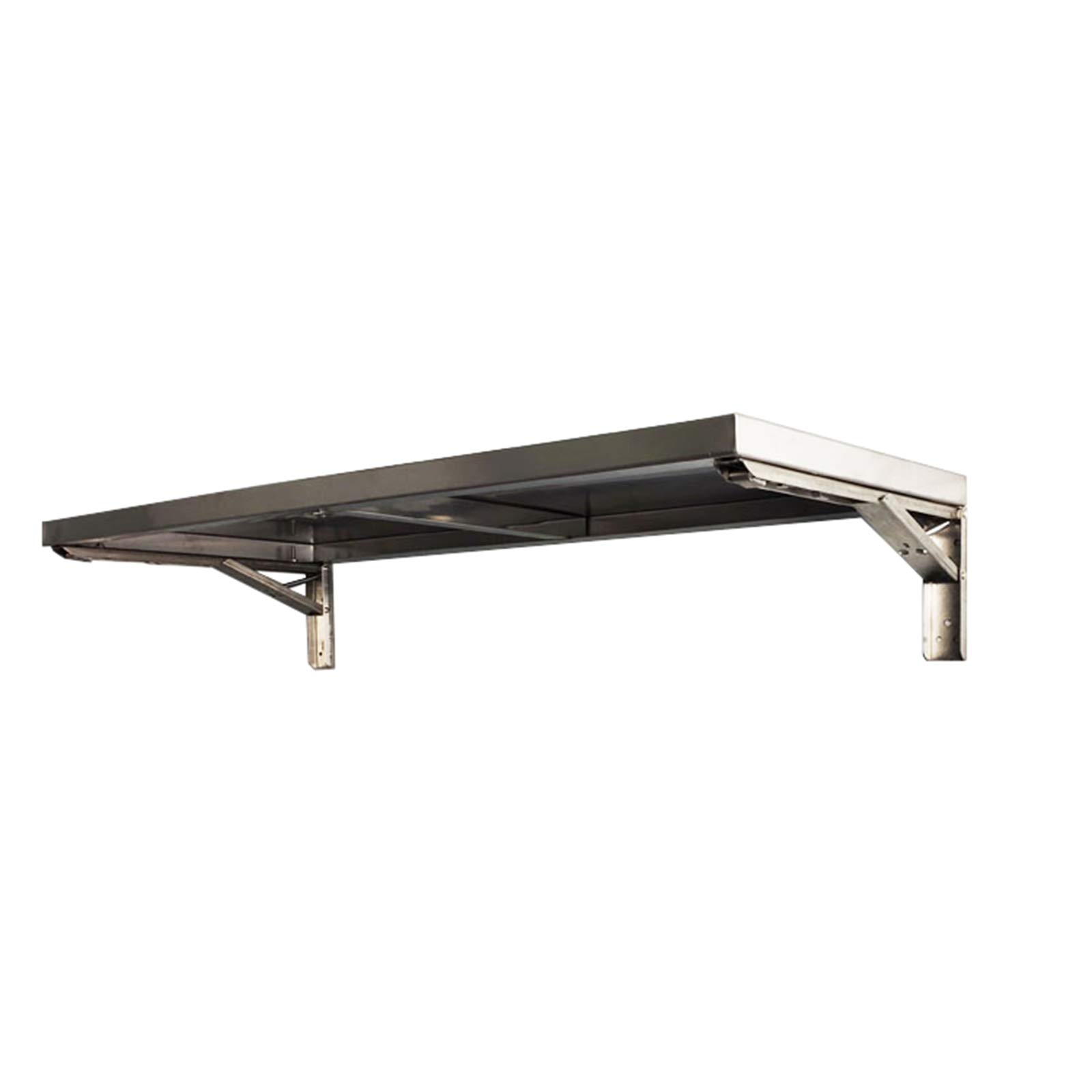 Stainless Steel Wall Mounted Folding Desk - Space Saving Kitchen Shelf, Dining Table Divider & Home Office Workstation (80×40cm) - Perfect for Small Apartments, Dorms & Compact Living Spaces