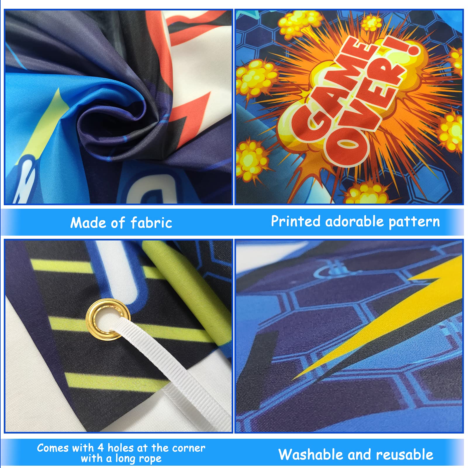 Vlipoeasn 10th Birthday Party Decorations for Boys - Video Game Theme Backdrop & Supplies for 10 Year Old's Celebration | Perfect for Gaming Themed Parties, Streamer Events & Kids Birthday Decor