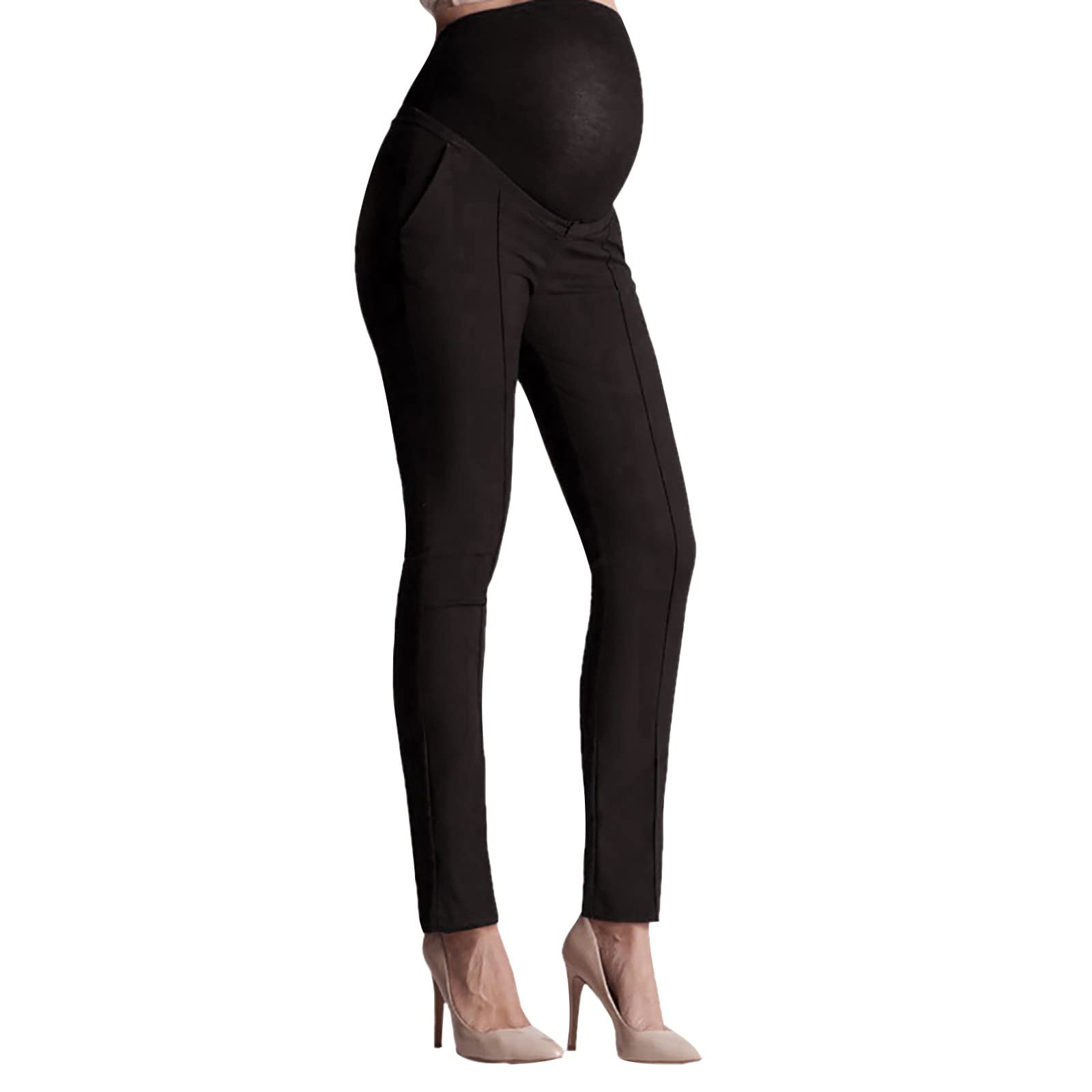 Stylish Women's Maternity Dress Pants - Stretchy Office Work Pants with Over Bump Design for Pregnant Women | Perfect for Business Casual, Pregnancy Workwear & Professional Maternity Clothes