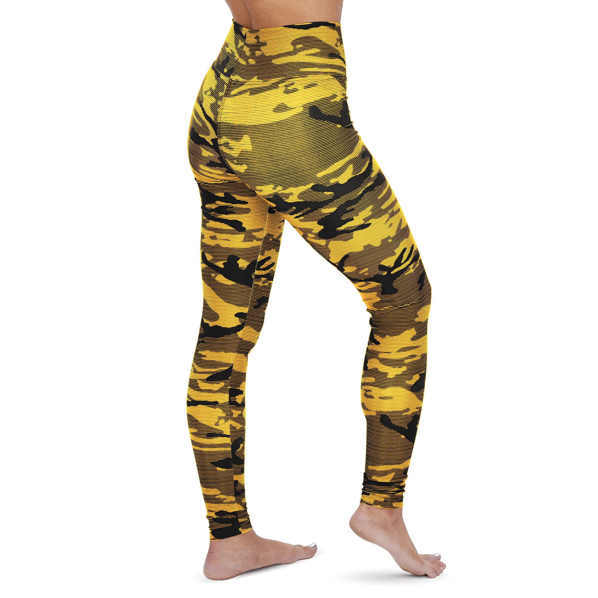 Zubaz NFL Women's Camo & Striped Leggings - Team Colors for Football Fans | Game Day Outfit, Workout & Casual Wear