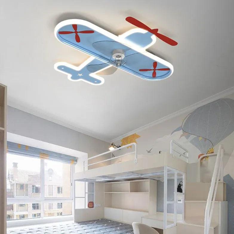 Red Windmill Ceiling Fan with Light - Energy Efficient Quiet Bedroom Fan for Home & Office - Perfect for Cooling, Decor, and Air Circulation