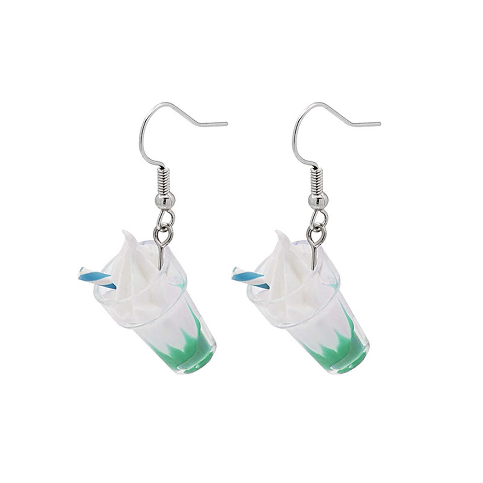 1 Pair Cute Ice Cream Cup Dangle Earrings - Korean Style Delicate Hook Earrings for Women - Perfect for Daily Wear, Summer Outfits & Gift Giving