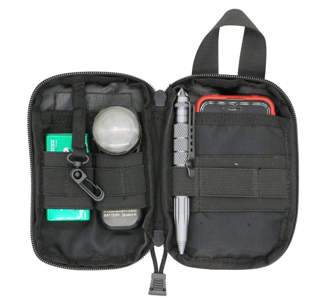 Tactical MOLLE Utility Pouch - Durable Black EDC Organizer for Military, Hiking & Outdoor Gear Storage | Perfect for Camping, Hunting & Survival Kits