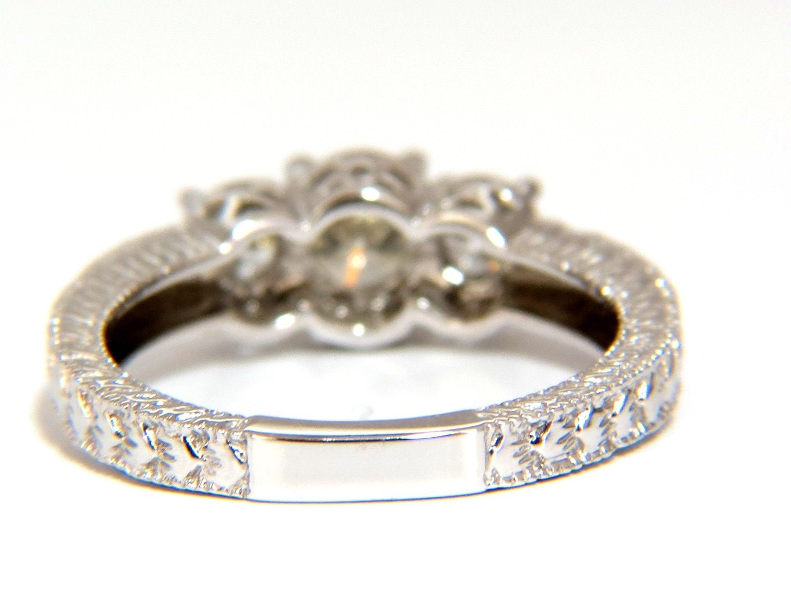 1.09CT Natural Round Brilliant Diamond Ring - Classic Three Stone Engagement Ring for Women, Wedding, Proposal, Anniversary Gift (Ideal for Bridal, Valentine's Day & Special Occasions)