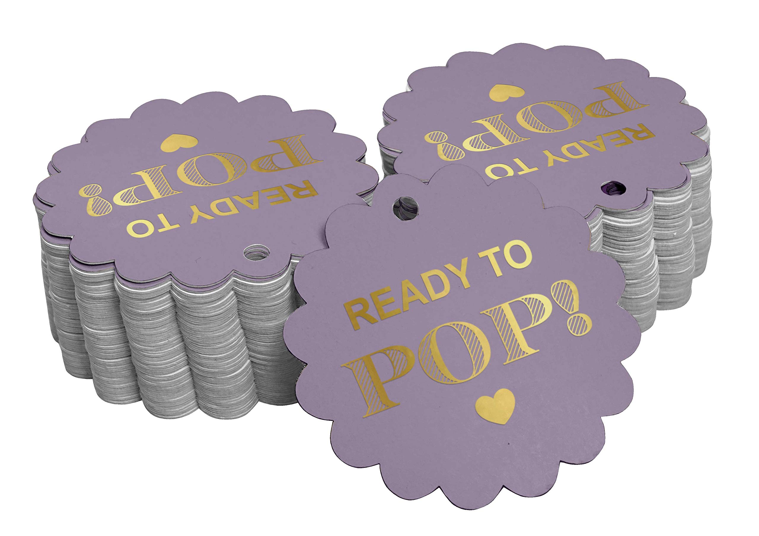 50 Pack Baby Shower Favor Tags - Gold Foil Hanging Labels for DIY Crafts, Party Decorations & Gift Wrapping - Perfect for Baby Showers, Bridal Events & Birthday Parties