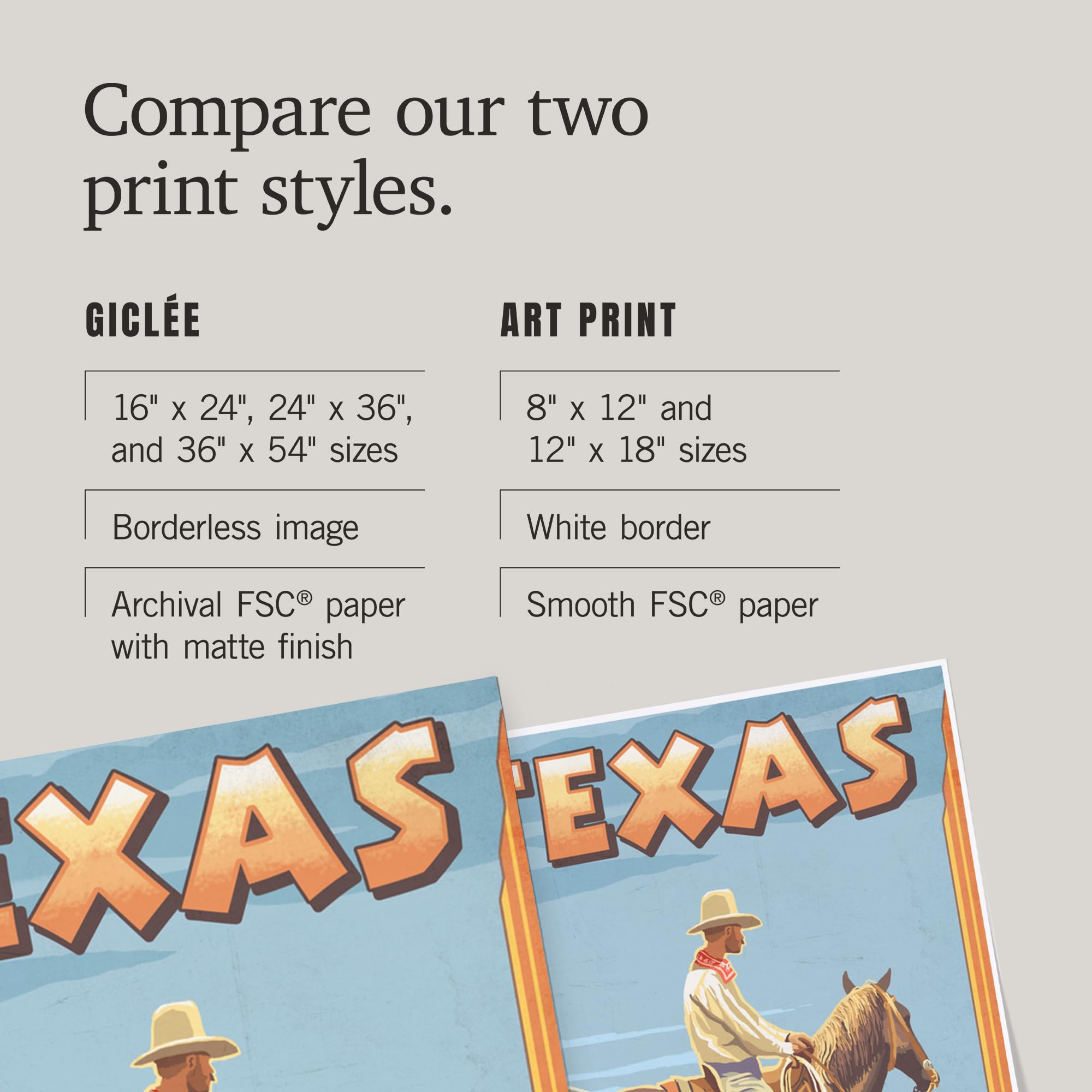 Lantern Press 16x24 Inch Giclee Print - Texas Cowboy on Horseback Wall Art | Western Decor for Home, Office & Ranch Style Interiors