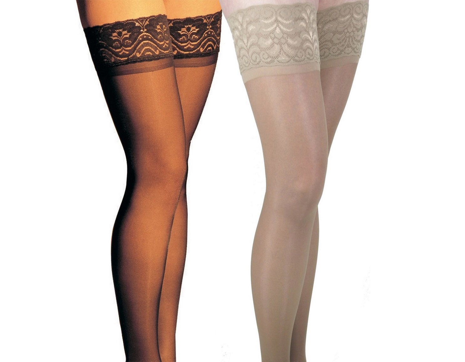 GABRIALLA Sheer Graduated Compression Thigh High Stockings 20-22 mmHg (2 Pack) - Medical Support Hosiery for Varicose Veins & Circulation - Perfect for Nurses, Travel & Pregnancy