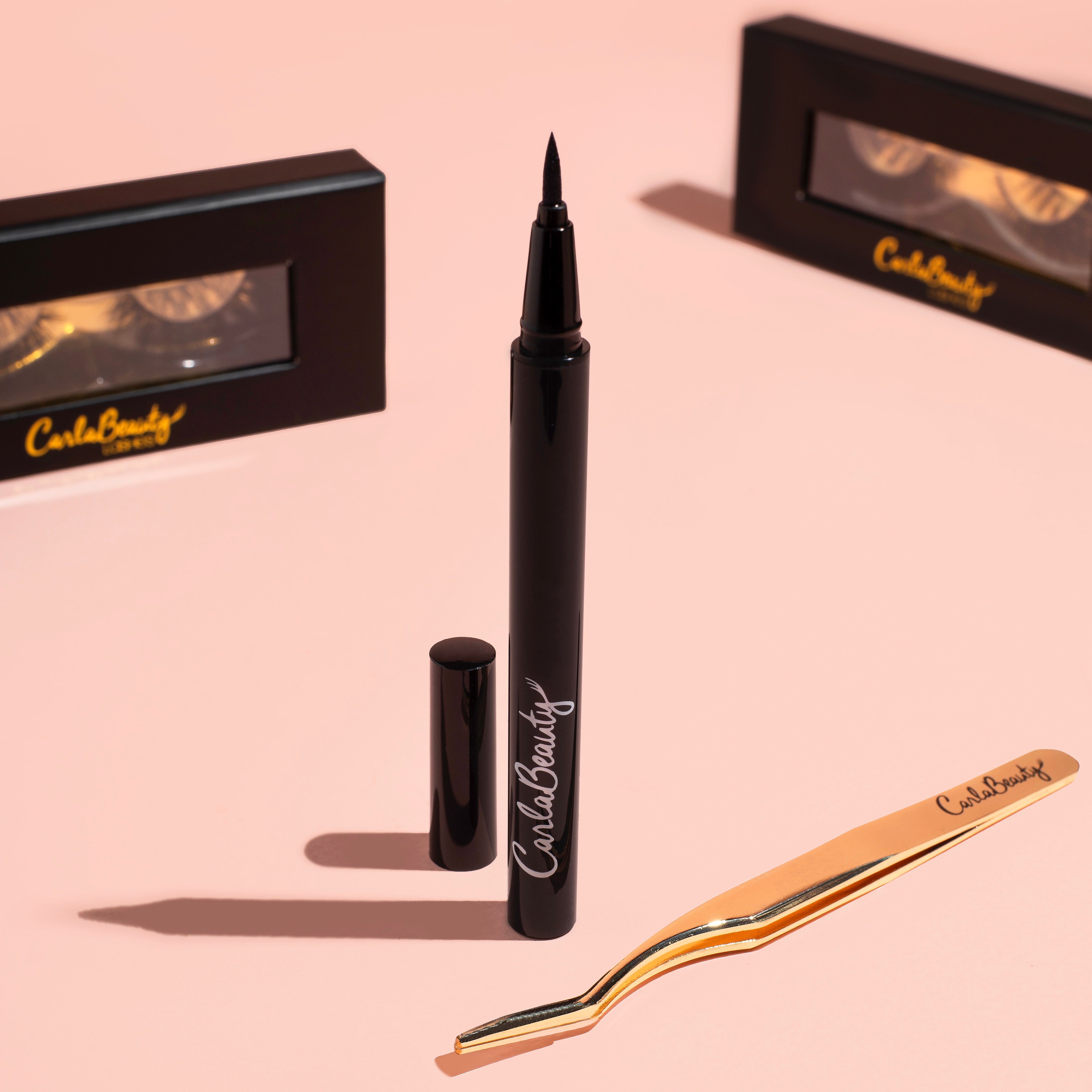 Super Lash Bundle - 5D Faux Mink Lashes with Lash Glue & Applicator - Natural & Dramatic Look for Parties, Weddings & Special Events