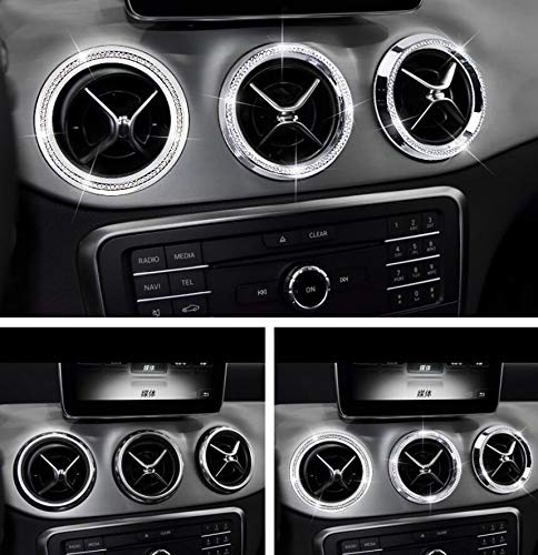 Stylish Rhinestone Air Vent Covers for Mercedes Benz A200 B200 GLA250 CLA250 (2015-2019) - Car Bling Accessories to Decorate Your AC Vents | Perfect for Car Customization & Luxury Interior Upgrades