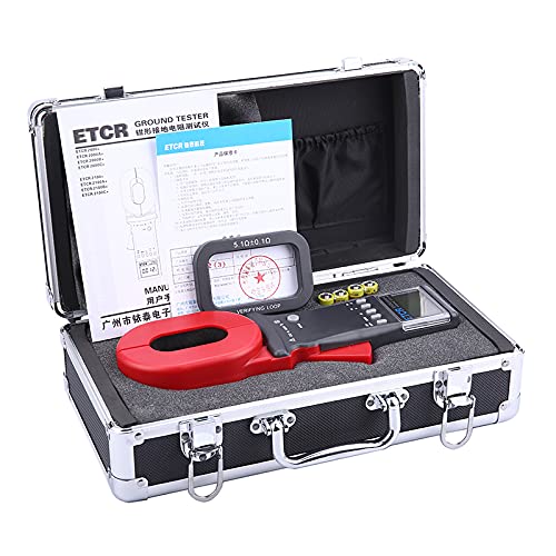 ETCR2000A+ Digital Clamp Ground Resistance Tester - Portable Earth Ground Tester for Electrical Safety Testing | Perfect for Electricians, Engineers & DIY Home Use