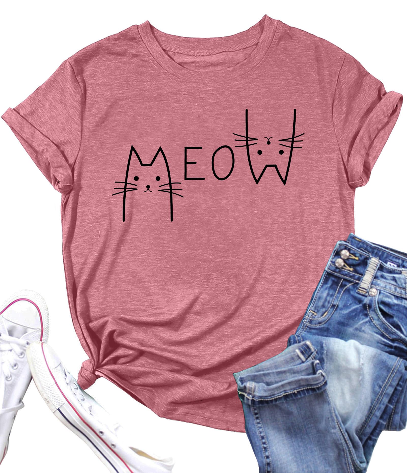 Funny Cat Mom T-Shirt for Women - Cute Cat Mama Graphic Tee - Perfect Pet Lover Gift - Soft Cotton Casual Shirt - Great for Cat Owners & Animal Lovers - Ideal for Casual Wear, Gifts & Cat-Themed Events