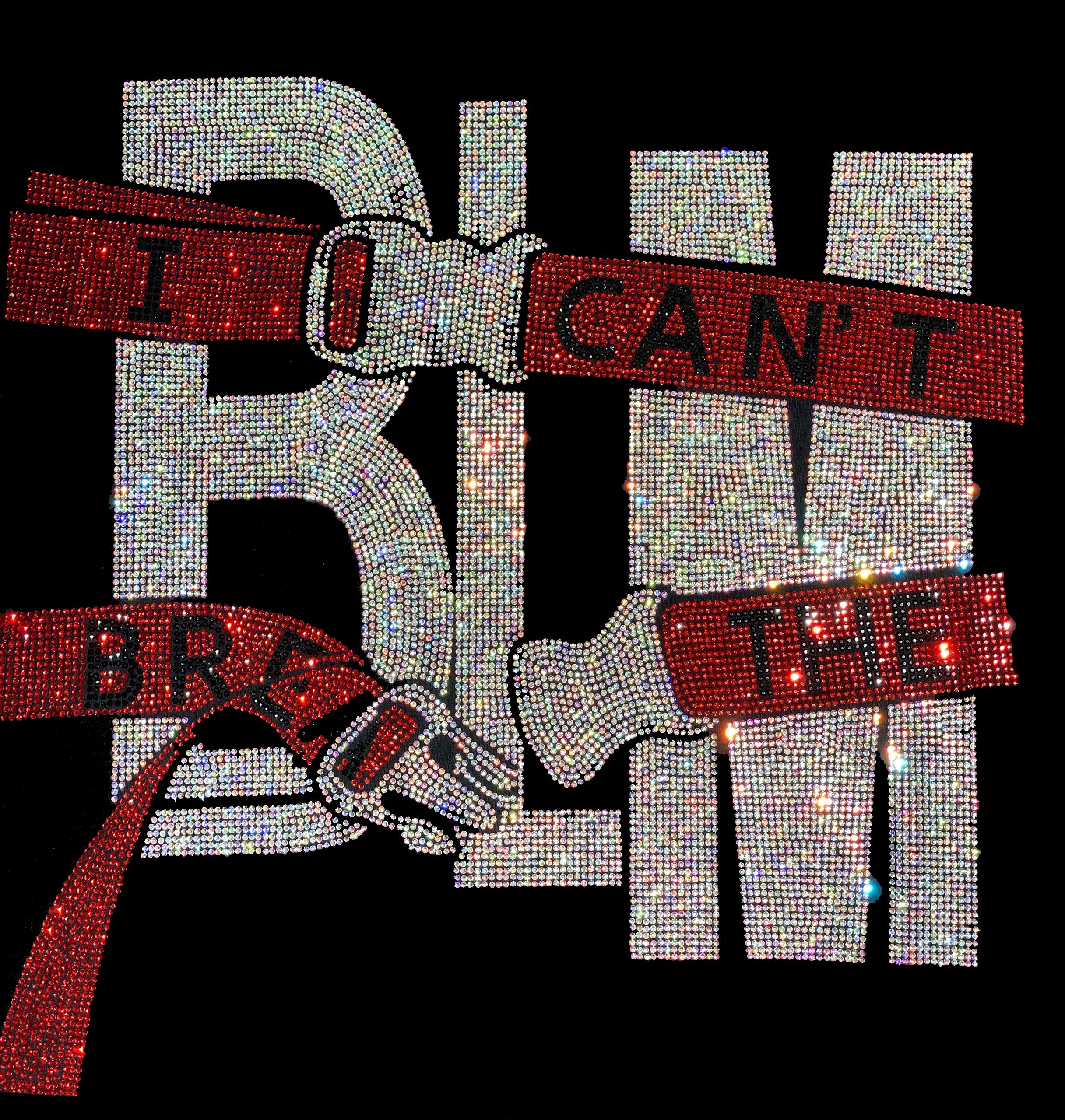 Rhinestop I Can't Breathe Crystal Iron-on Rhinestone Design - Premium DIY T-Shirt Decoration for Parties, Protests & Awareness Events