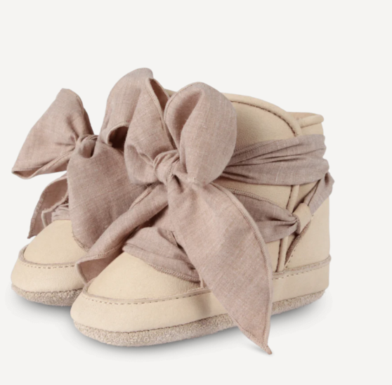 Donsje Anouck Leather Baby Booties for Boys & Girls (0-18 Months) - Soft Sole First Walkers for Infants & Toddlers - Perfect for Outdoor Play, Daily Wear & Special Occasions
