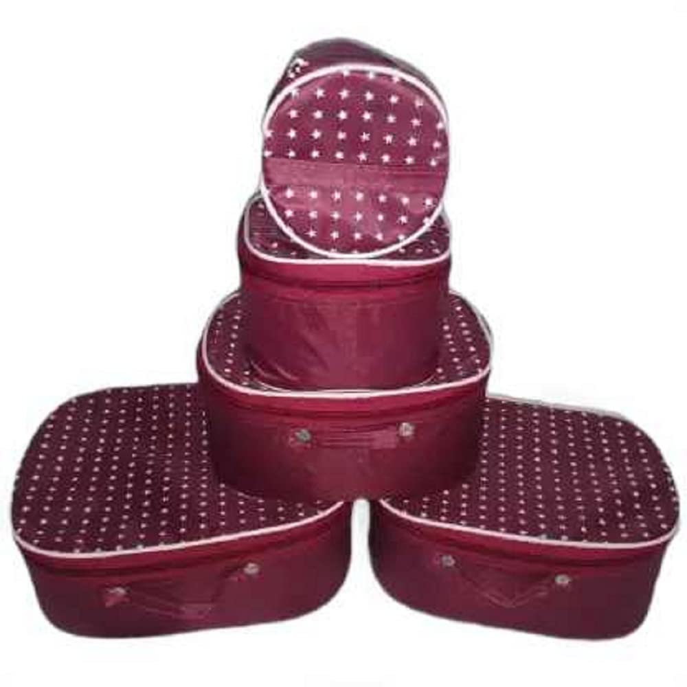Premium 5-Piece Cosmetic Pouch Set - Vanity Box, Makeup Organizer & Travel Kit for Women | Waterproof Makeup Bag with Multiple Compartments | Perfect for Travel, Home Storage & Gift Giving (Multicolor)