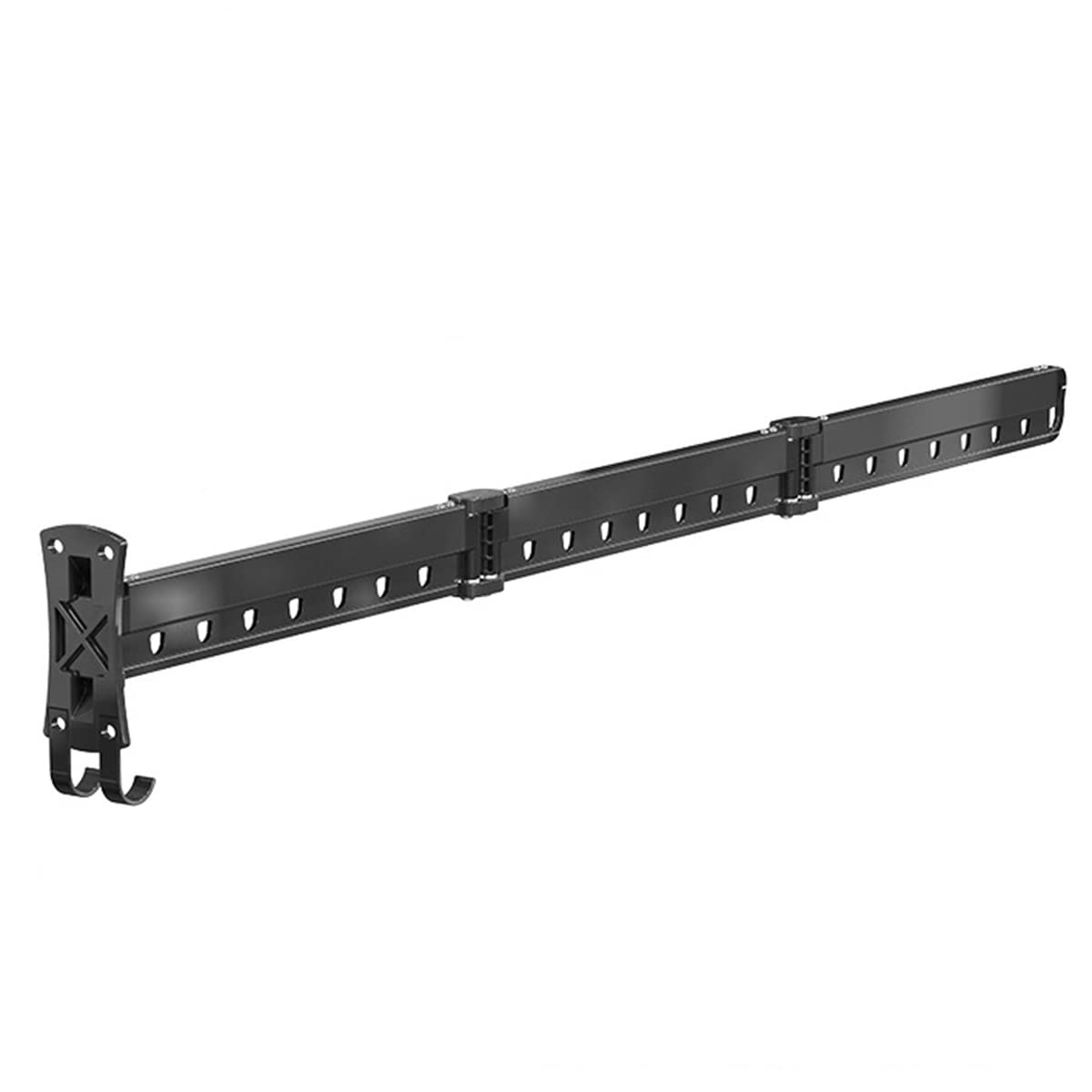 Space Saving Wall Mounted Retractable Clothes Drying Rack - Foldable Laundry Hanger for Balcony, Bathroom & Bedroom - Easy Installation (Black) | Perfect for Small Apartments & Compact Living Spaces