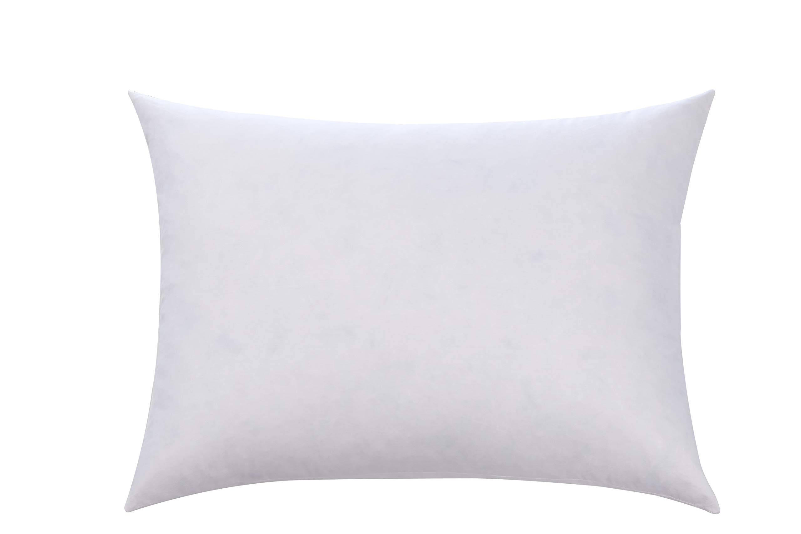 Premium White Goose Feather & Down Pillows - 2 Pack Decorative Bed Pillows with 100% Cotton Cover for Firm Support - 16x24 Inches Luxury Throw Pillows for Sofa, Bedroom & Living Room Decor