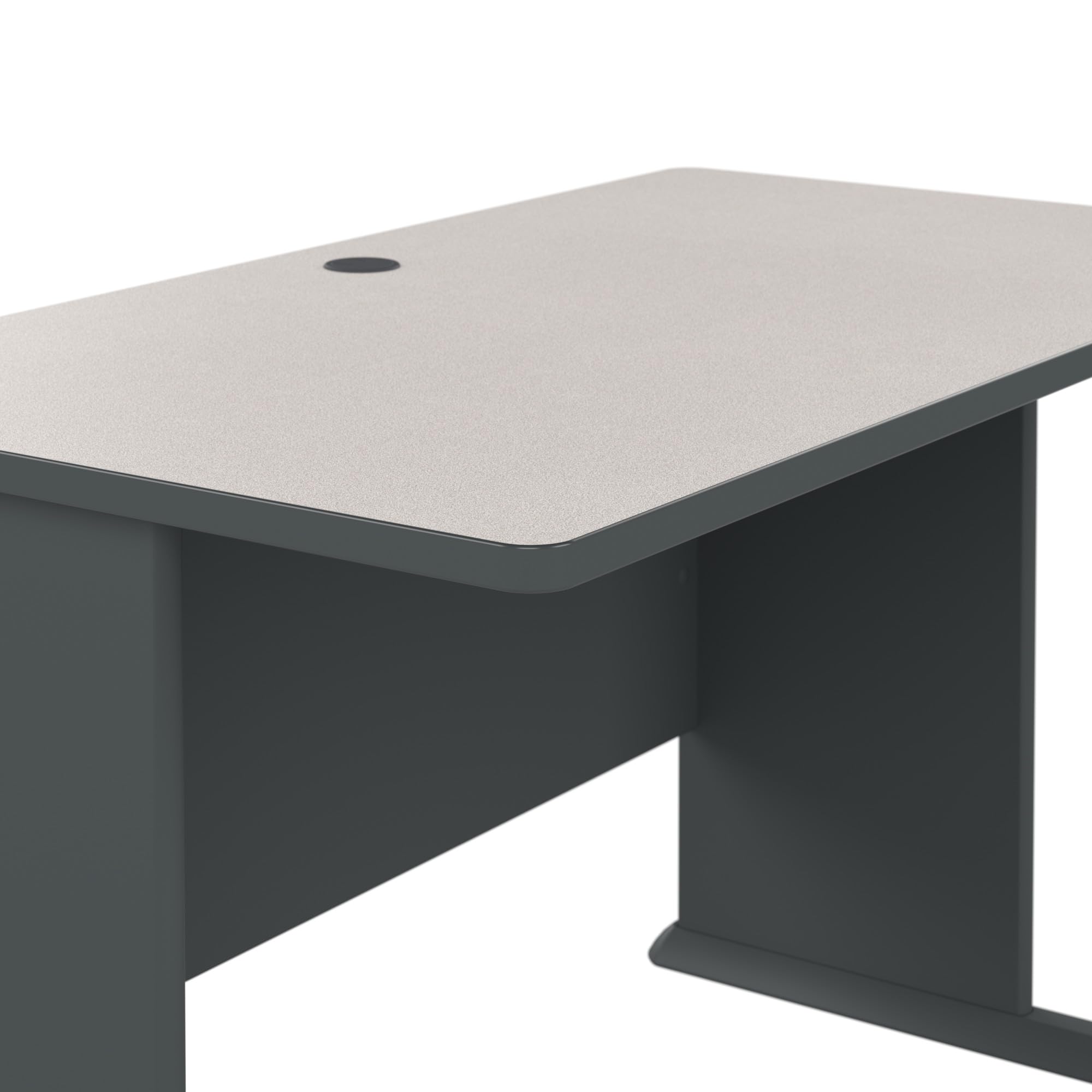 Bush Business Furniture Series A 48W White Spectrum & Slate Computer Desk | Compact Office Table for Home & Professional Workspaces | Perfect for Remote Work, Study & Small Office Setups