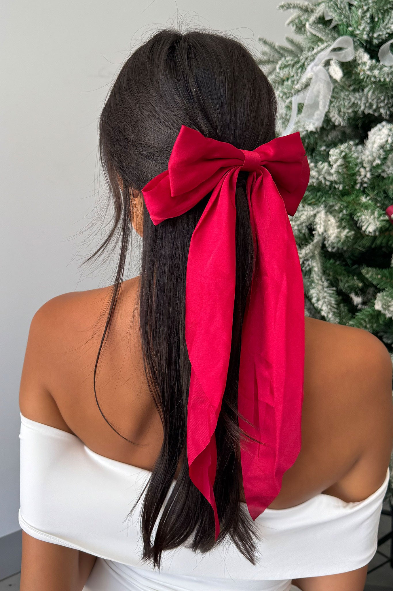 Elara Bow Red 1 - Elegant Hair Accessory for Women & Girls | Perfect for Weddings, Parties & Special Occasions