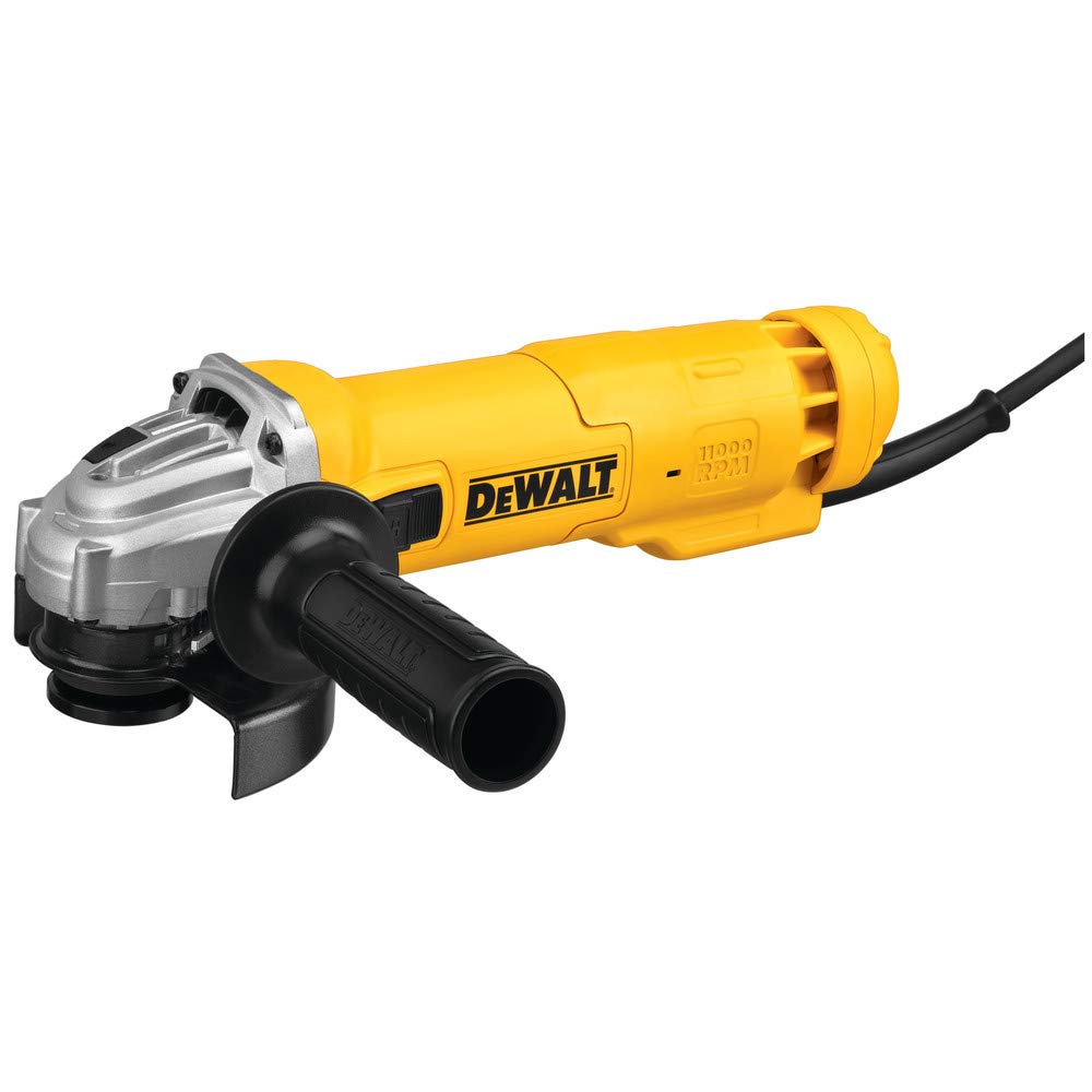 DEWALT 4-1/2-Inch 11-Amp Angle Grinder with Slide Switch (DWE4214) - Heavy-Duty Metal Cutting, Grinding & Polishing Tool for Construction, Welding & DIY Projects - Yellow Power Tool