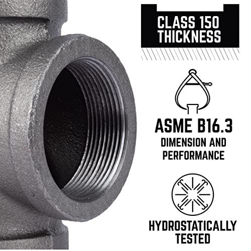 Malleable Iron Cap 4FPT - Durable Plumbing Fitting for Water & Gas Lines - Perfect for Home Repairs & DIY Plumbing Projects