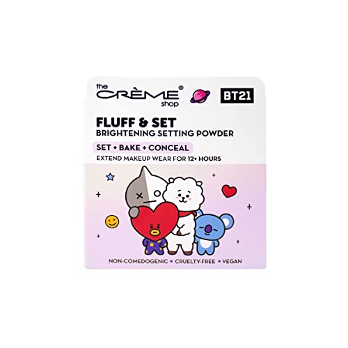 BT21 Brightening & Makeup Setting Powder - Translucent Loose Powder for Oily Skin, Pore Minimizing & Shine Control | Perfect for Daily Makeup, Photo Shoots & Special Occasions