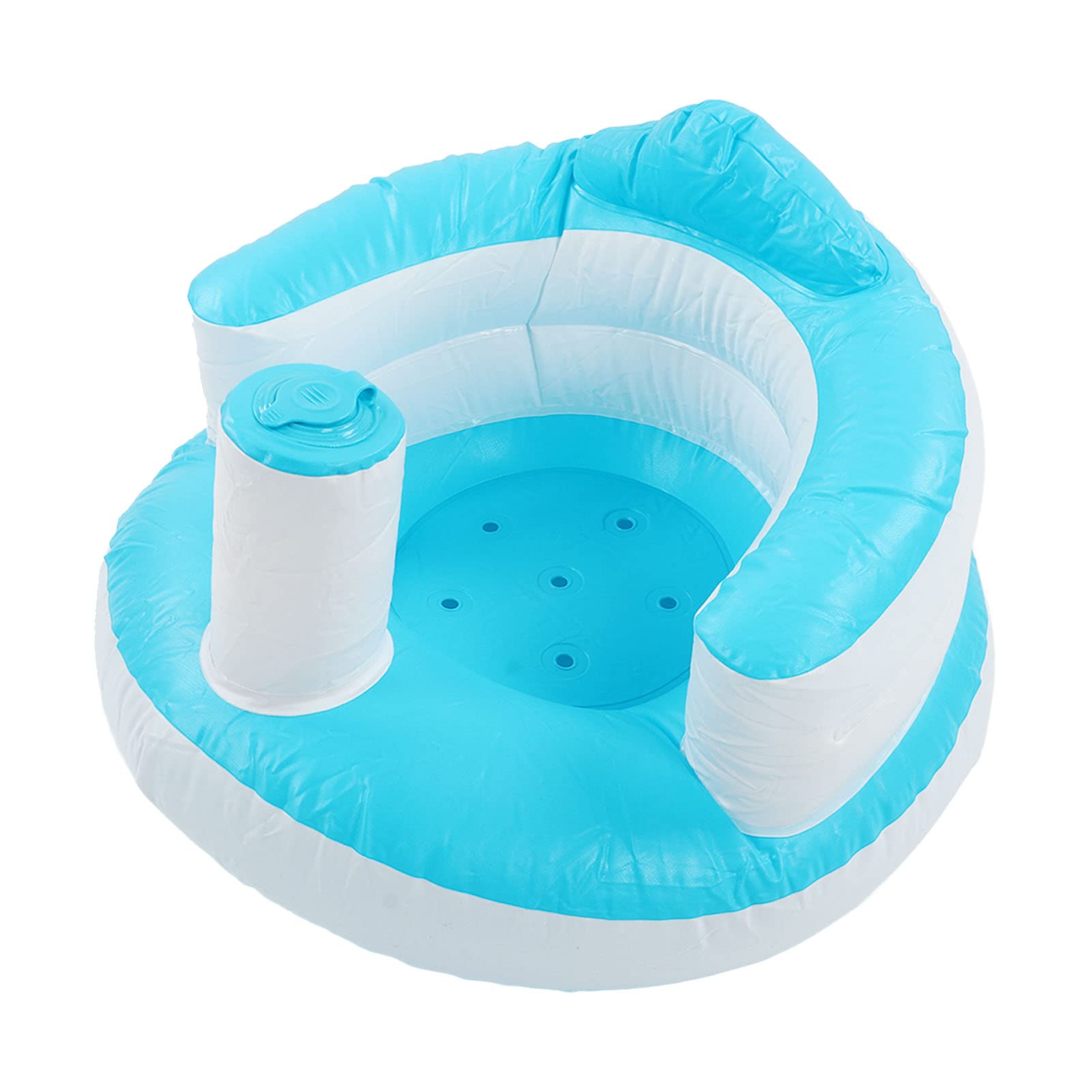 Inflatable Baby Chair with Air Pump - PVC Infant Inflatable Sofa for Learning & Bath Time | Portable Blow Up Baby Seat for Home, Travel & Outdoor Use