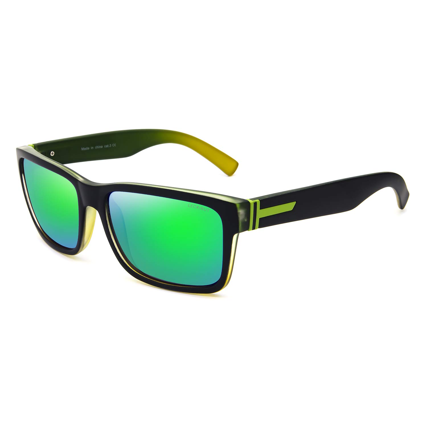 Vintage Polarized Sunglasses for Men & Women - Retro Oversized Square Mirror UV Protection Sunglasses for Driving, Beach & Outdoor Activities