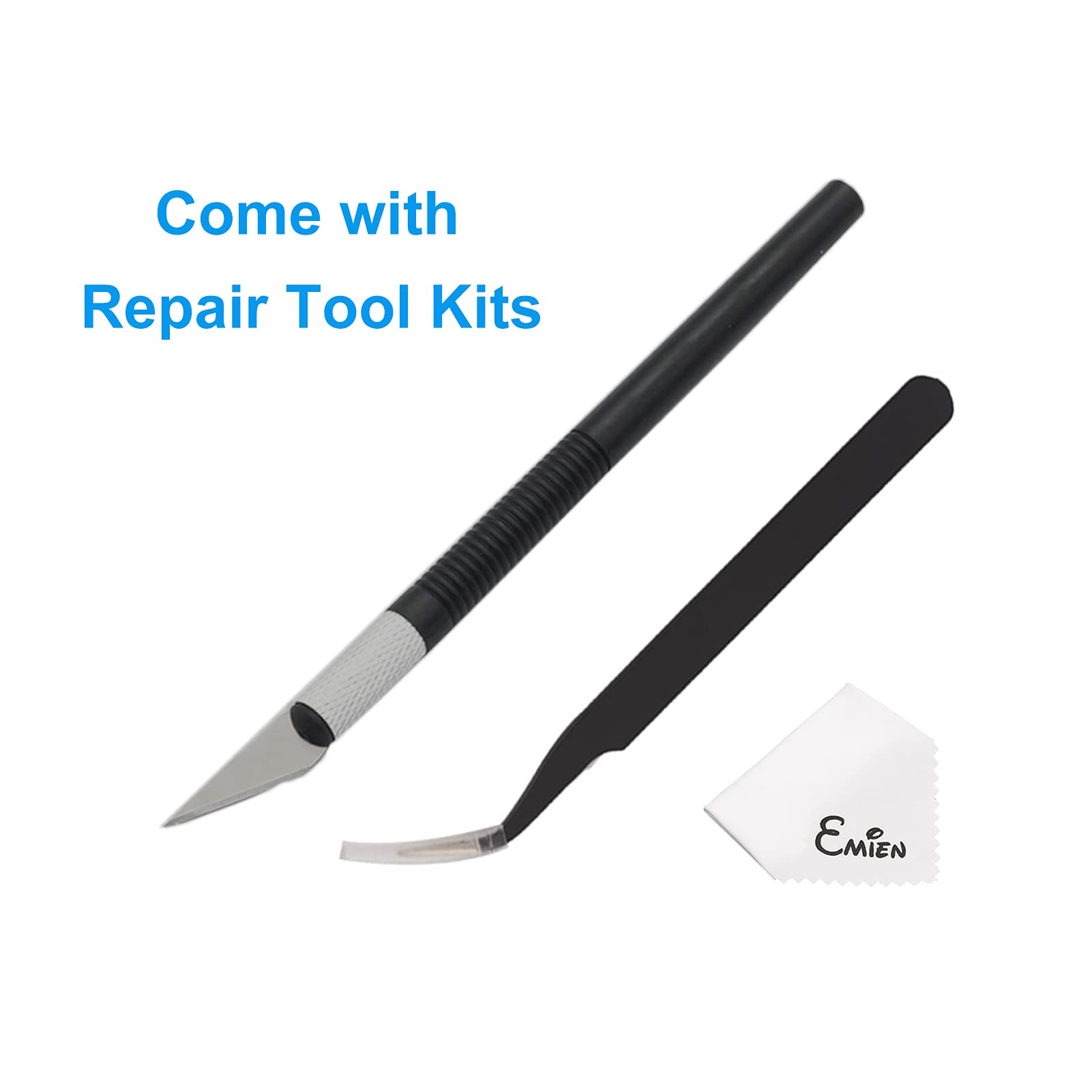 EMiEN 2 Pack Rear Camera Lens Glass Replacement for Samsung Galaxy Note 20 Ultra N985 / 5G N986 (All Carriers) 6.9 Inch - Includes Adhesive, Tweezers & Repair Tools - Mystic Black - Easy DIY Phone Repair for Cracked or Scratched Camera Lens
