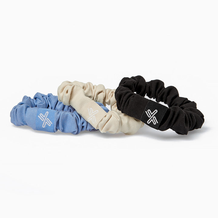 Custom Logo Skinny Scrunchie Hair Ties - Personalized Hair Accessories for Women & Girls - Perfect for Workouts, Yoga, and Everyday Use