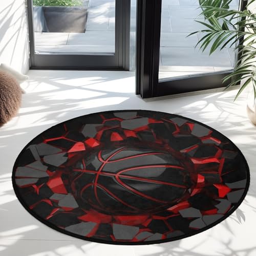 Black Red Basketball