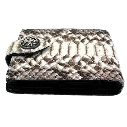 Authentic Python Skin Leather Wallet for Men - Luxury Slim Bifold Wallet with RFID Protection - Perfect for Business, Travel & Everyday Use