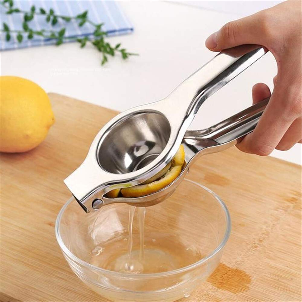 Stainless Steel Manual Lemon Squeezer - Handheld Citrus Juicer for Lemon, Orange, Lime - Durable Kitchen Gadget for Fresh Juice, Cocktails & Cooking - Perfect for Home Bars, Restaurants & Healthy Lifestyles
