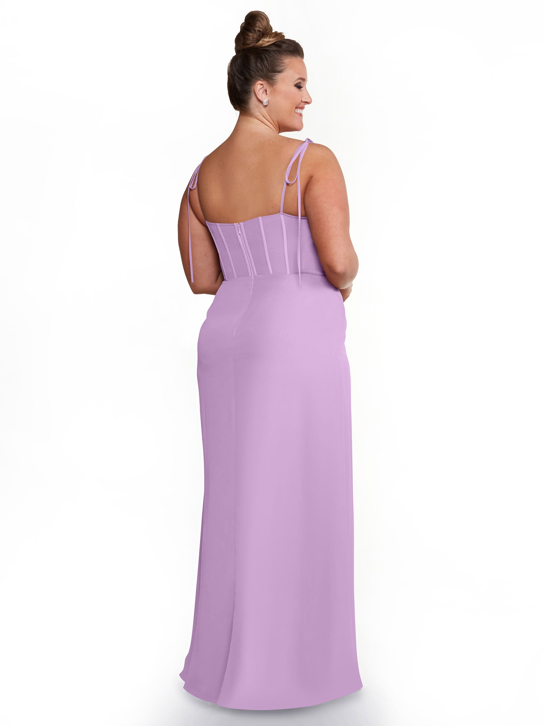 Elegant 80144 Chiffon A-Line Bridesmaid Dress with V-Neck & Spaghetti Straps - Perfect for Weddings, Formal Events & Special Occasions