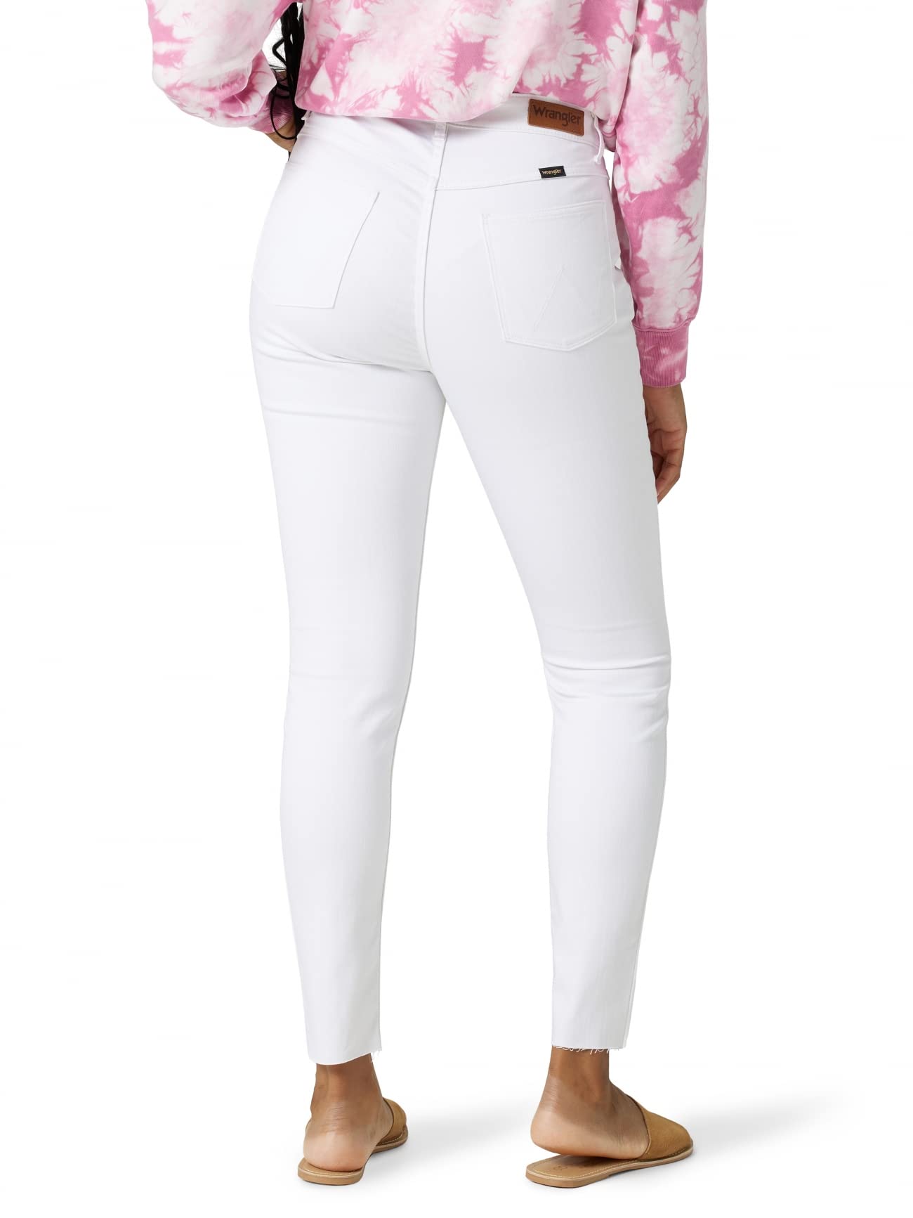 Wrangler Women's High Rise Unforgettable Skinny Jeans - Slim Fit Stretch Denim Pants for Casual Wear & Everyday Outfits