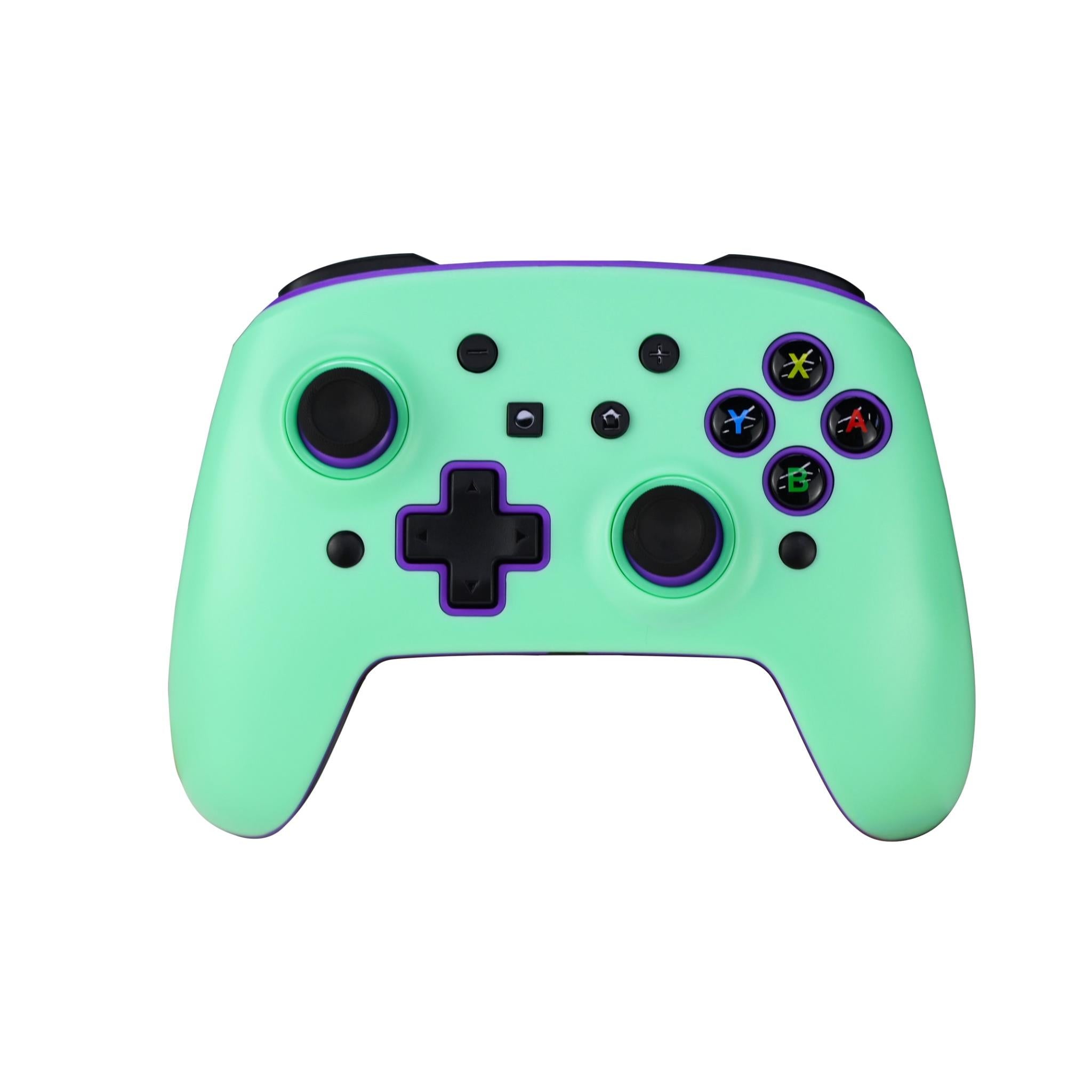 3rd Earth Wireless Switch Controller with Interchangeable Face Plates (Purple & Teal) - Compatible with Nintendo Switch/OLED/Lite, Ergonomic Design for Gaming at Home or Travel