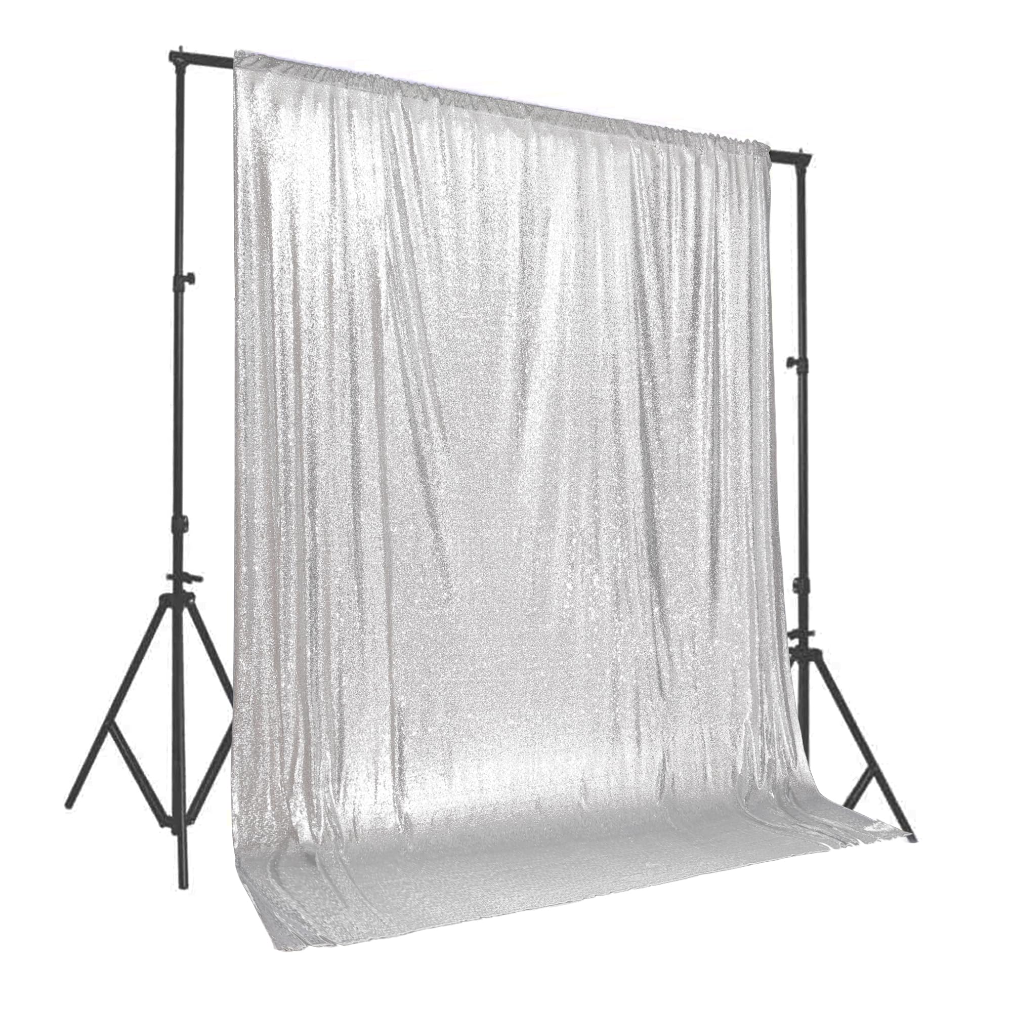 10x10ft Silver Sequin Photo Backdrop for Wedding Photography, Birthday Parties & Events - Sparkling Party Decor Background for Professional Shoots