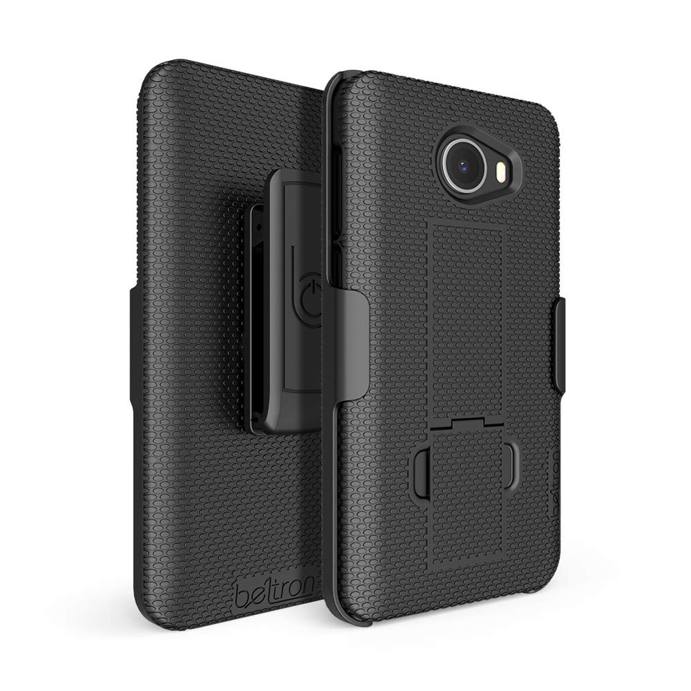 Jitterbug Smart2 Protective Case with Belt Clip & Kickstand - Slim Grip Holster Combo for Lively Jitterbug Smart Smartphone, Ideal for Seniors (Black, 5049SJBS2) - Perfect for Everyday Use and Travel