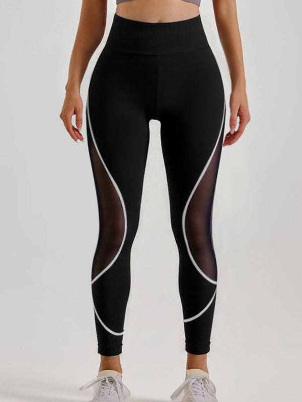 ZASUWA Women's Sexy Mesh High-Waisted Leggings for Workout, Yoga, and Night Out - Tummy Control & Butt Lifting Shapewear