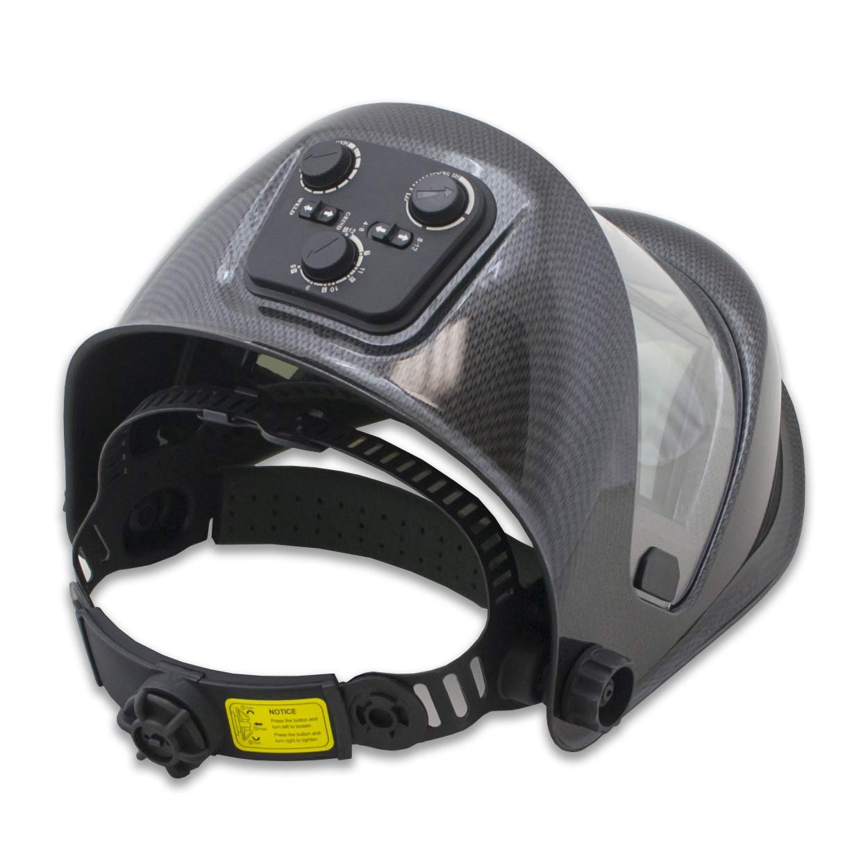 TGR Panoramic 180° View Solar Powered Auto Darkening Welding Helmet - True Color Vision, Carbon Fiber Shell - Ideal for MIG, TIG & Arc Welding Projects