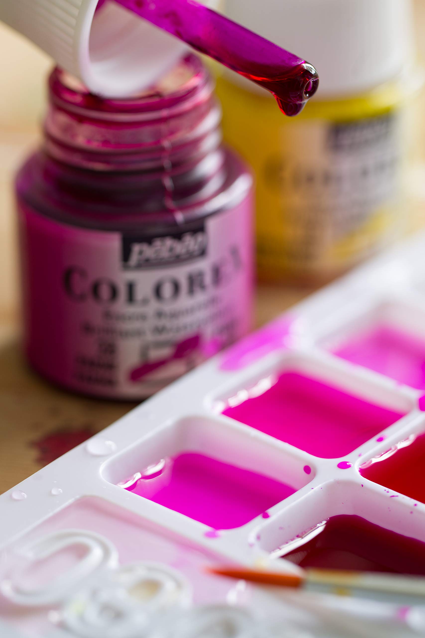 Pebeo Colorex Watercolor Ink - 45ml Bottle with Dropper (Burgundy) | Professional Artist Paint for Calligraphy, Illustration & Mixed Media Art