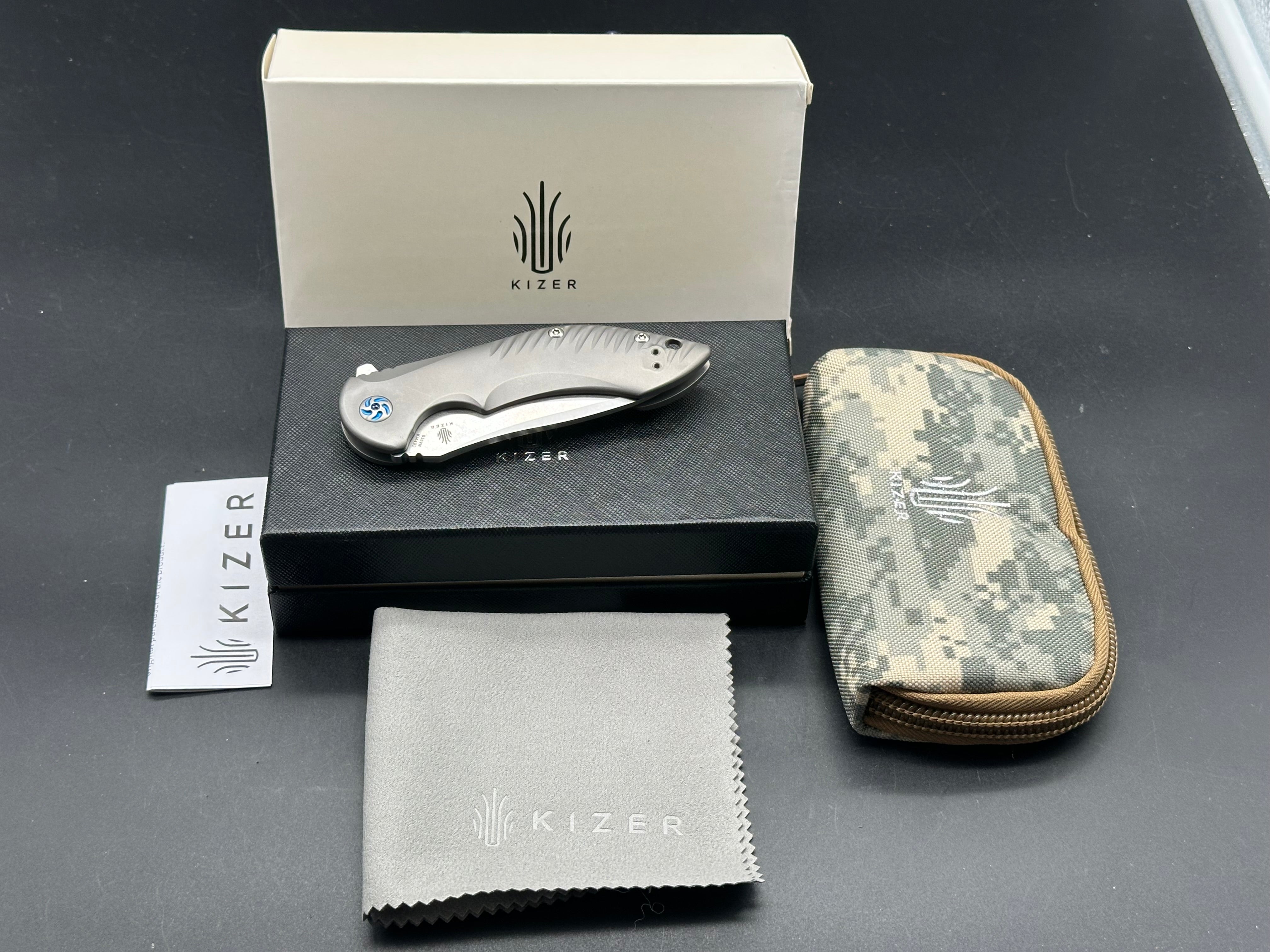 Kizer Alter Ego Folding Pocket Knife - Kim Ning Designer Edition (Ki4492) with S35VN Steel Blade & Titanium Handle - Perfect for EDC, Outdoor Adventures, Camping & Survival Gear