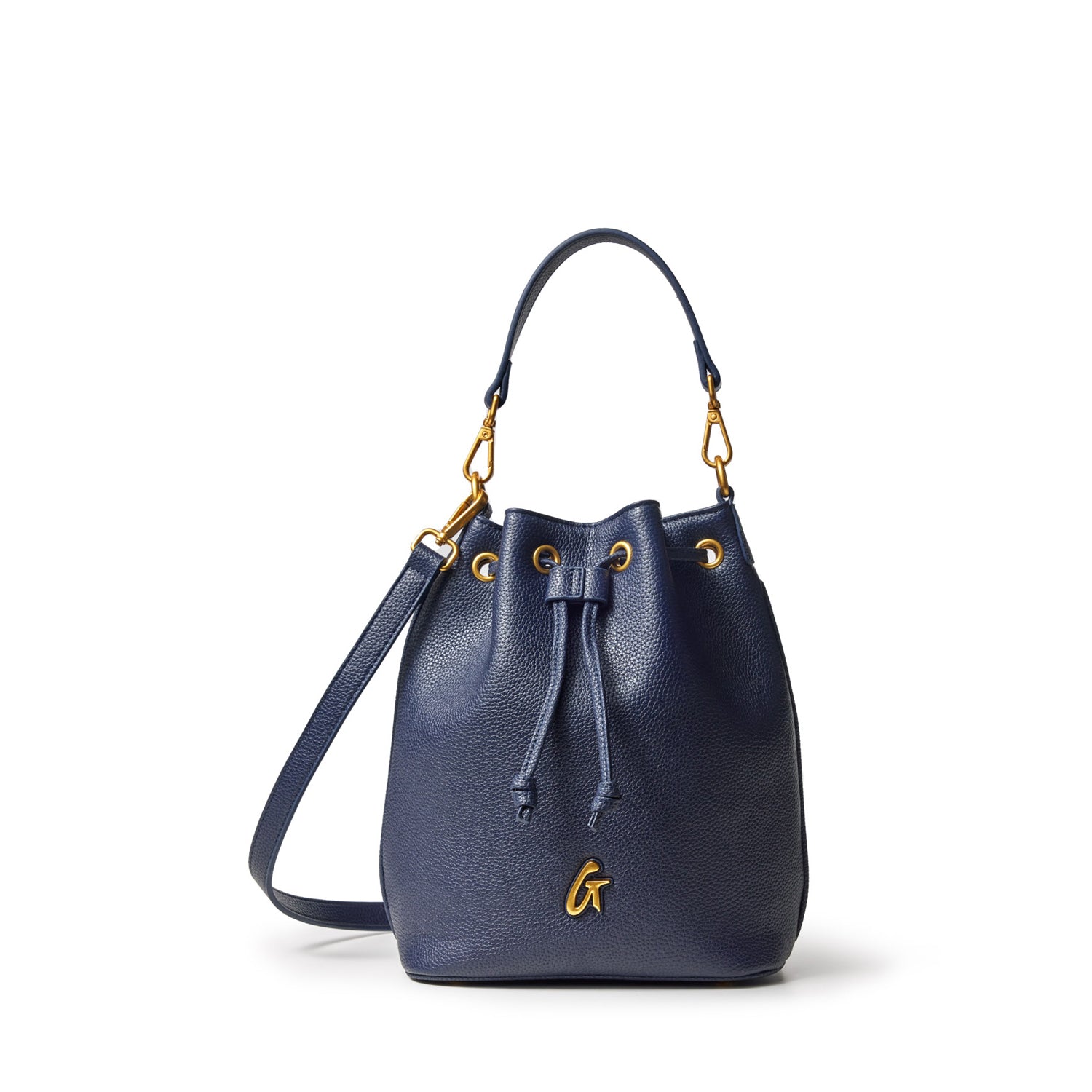 Stylish Medium Pebble Bucket Bag in Navy Blue - Perfect for Everyday Use, Travel & Casual Outings