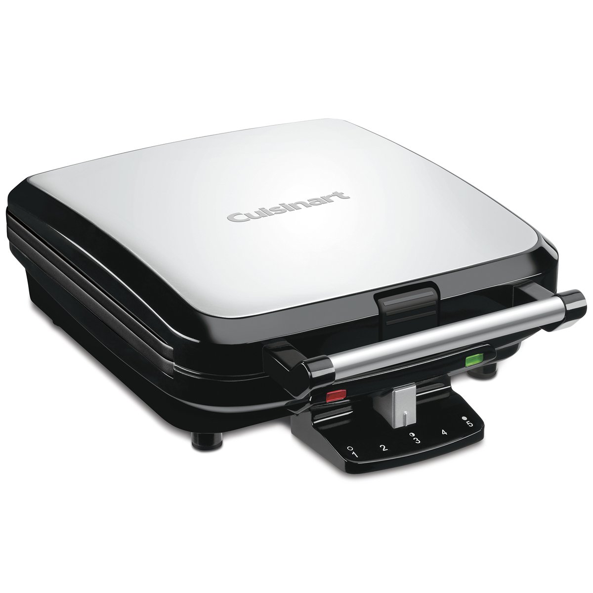 Cuisinart 4-Slice Belgian Waffle Maker - Stainless Steel Silver WAF-150C - Perfect for Breakfast, Brunch & Family Gatherings