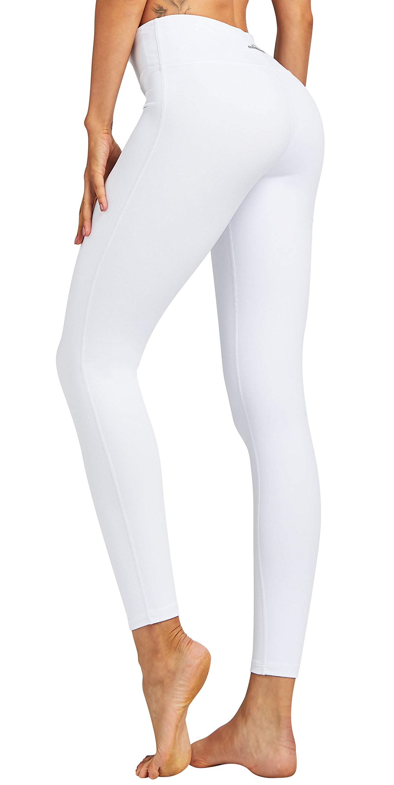 COOLOMG Women's High-Waisted Yoga Leggings with Pockets - Breathable Workout Running Tights for Gym, Pilates & Lounge Wear - Perfect for Fitness, Travel & Everyday Comfort